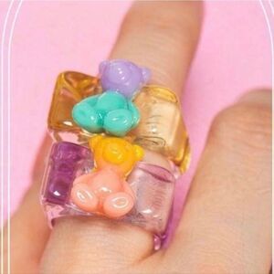 Size 7.5 Bear Light Purple Ring